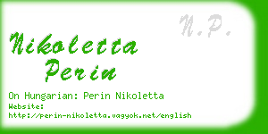 nikoletta perin business card